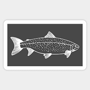 Landlocked Salmon detailed fish drawing Magnet